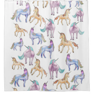 Unicorns shower curtain