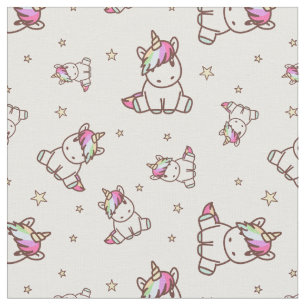 Unicorns & Stars Fabric