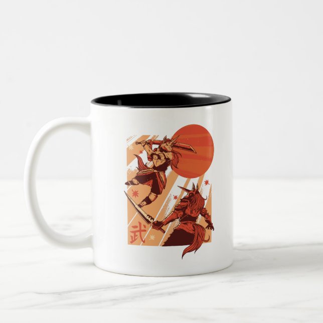 Unicorns Warriors Two-Tone Coffee Mug (Left)