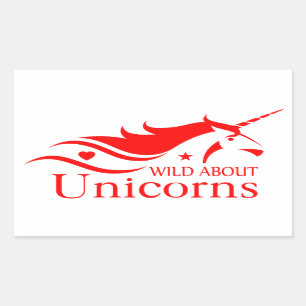 Unicorns, Wild About Unicorns, Unicorn Rectangular Sticker