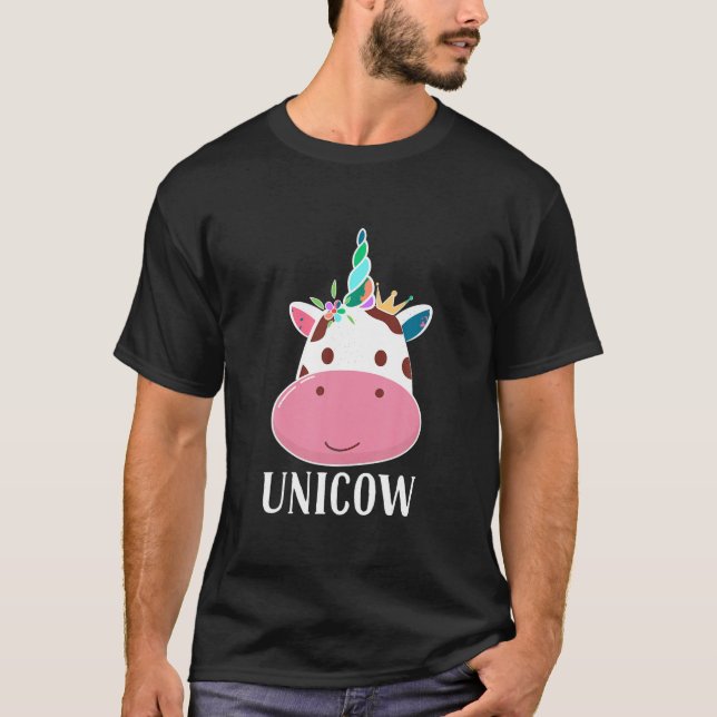 Unicow Funny Cow Lover Gifts Cute Cow Outfit Cow G T-Shirt (Front)