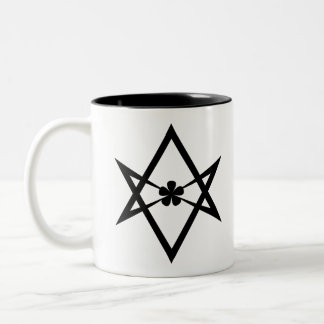 unicursal hexagram Two-Tone coffee mug