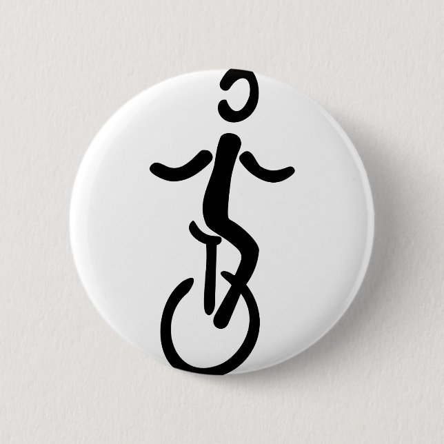 unicycle 6 cm round badge (Front)