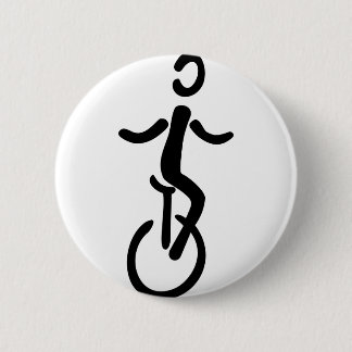 unicycle 6 cm round badge
