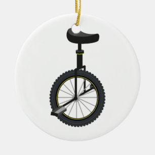 Unicycle Ceramic Tree Decoration