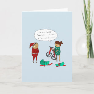 Unicycle Christmas   Funny Cycling Christmas Card