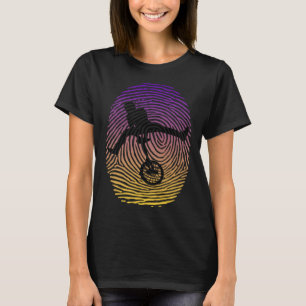 Unicycle Cool Hobby Professional Fingerprint T-Shirt