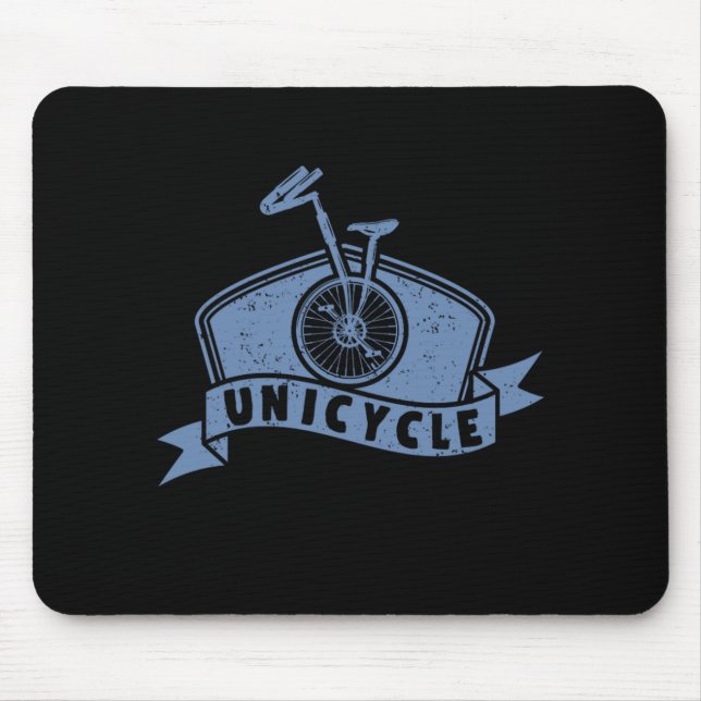 Unicycle Cycling Biking Biker Riding Bike Bicycle  Mouse Mat (Front)