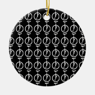Unicycles Ceramic Tree Decoration