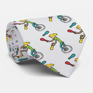 Unicycling Juggler Tie