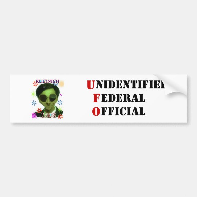 Unidentified Federal Official Bumper Sticker (Front)