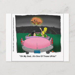 Unidentified Flying Armadillo UFA Funny Gifts Postcard