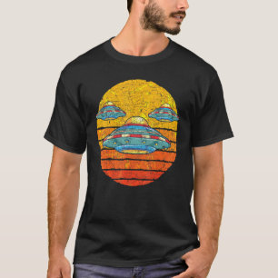 Unidentified Flying Object Alien Abduction Retro S T-Shirt