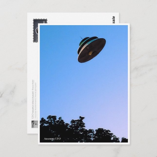 Unidentified flying object postcard (Front/Back)