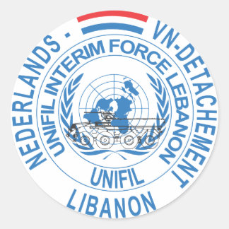UNIFIL NL UN Detachement Classic Round Sticker