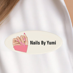 Uniform Nail Artist Manicurist Salon Beauty   Name Tag