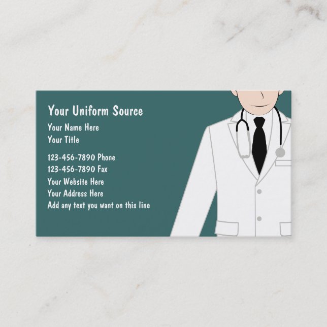 Uniform Supplies Business Cards (Front)