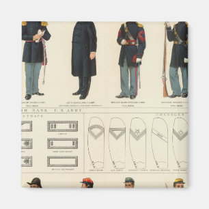 Uniforms, US, CS armies Magnet