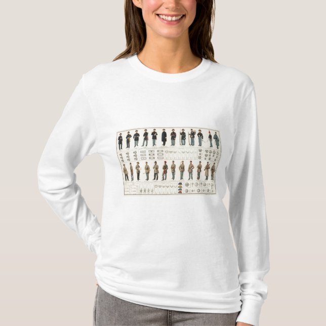 Uniforms, US, CS armies T-Shirt (Front)