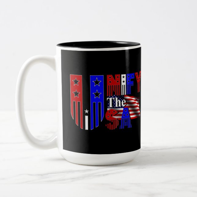 Unify The USA Patriotic Logo Two-Tone Coffee Mug (Left)