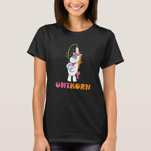Unikorn Unicorn Korn Alcohol Beer Booze Festival   T-Shirt (Front)