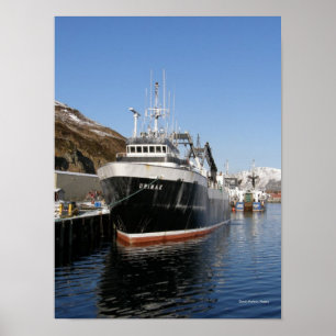 Unimak, F/T Fishing Trawler in Dutch Harbor, AK Poster