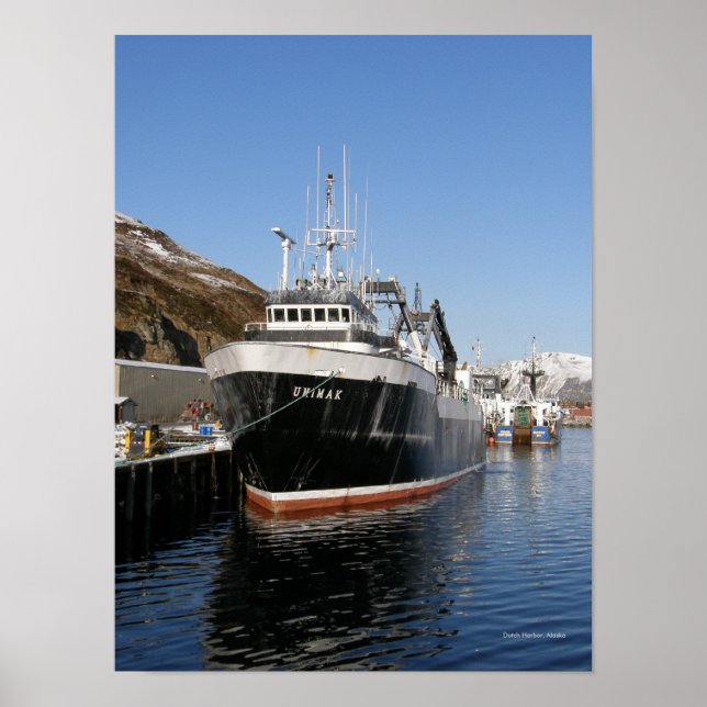Unimak, F/T Fishing Trawler in Dutch Harbor, AK Poster (Front)