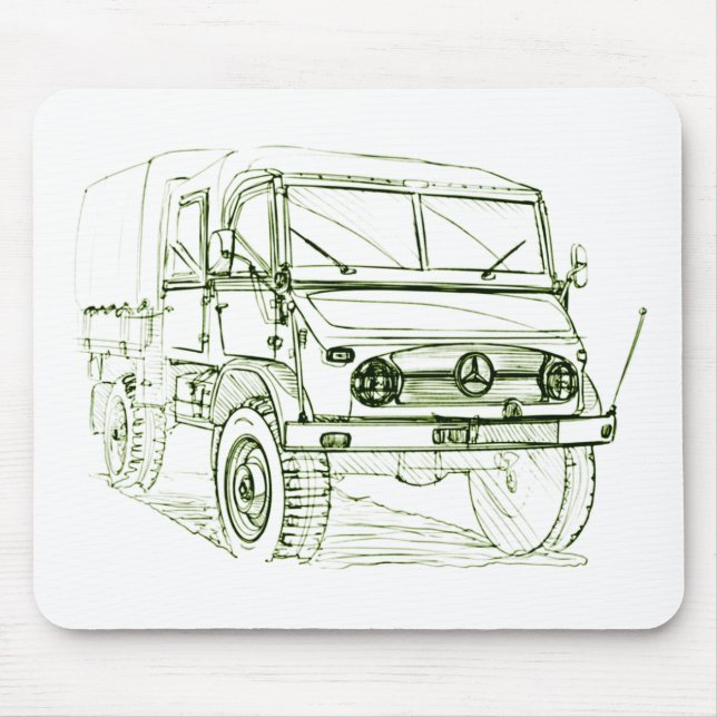 Unimog 401 Doka Mouse Mat (Front)
