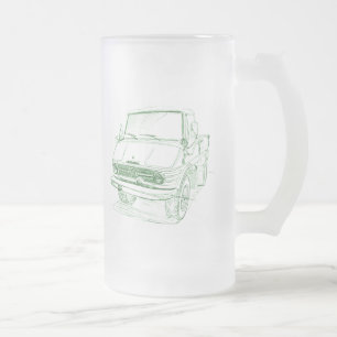 Unimog 421 frosted glass beer mug