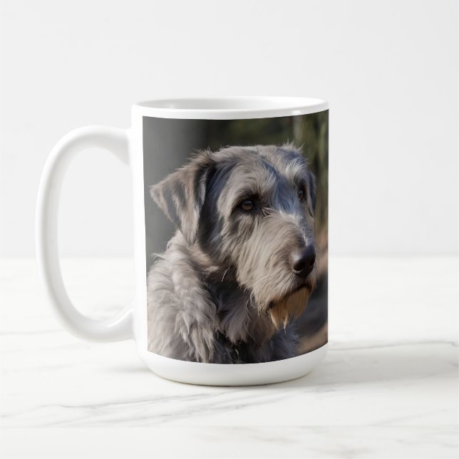 "Unimpressed Majesty: The Wolfhounds' Stoic Gaze" Coffee Mug (Left)