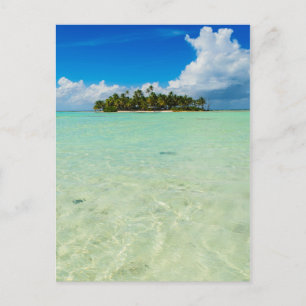Uninhabited island vertical postcard