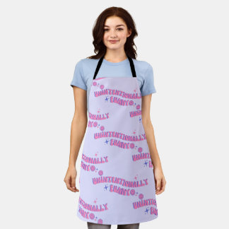 Unintentionally Funny Pink Retro Groovy Text Apron