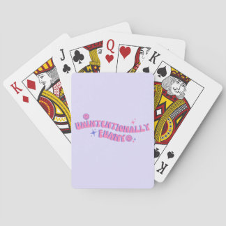 Unintentionally Funny Pink Retro Groovy Text Playing Cards