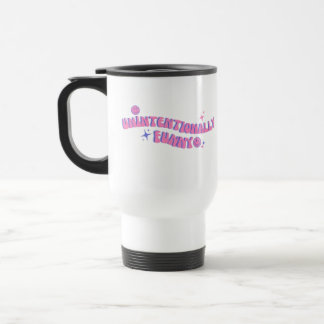 Unintentionally Funny Pink Retro Groovy Text Travel Mug