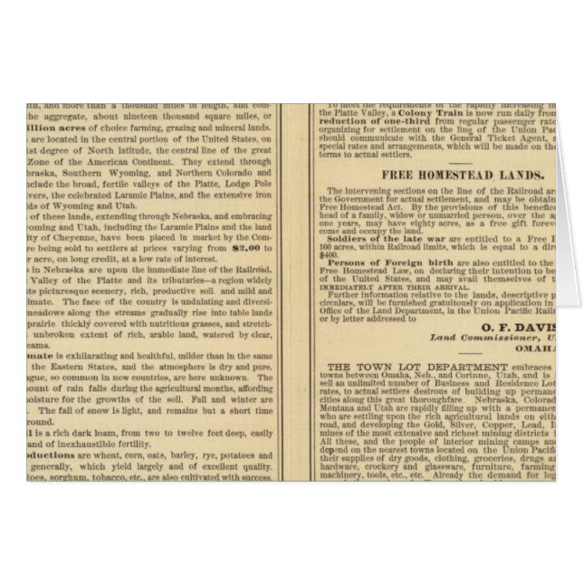 Union and Central Pacific Railroad Lines (Front Horizontal)