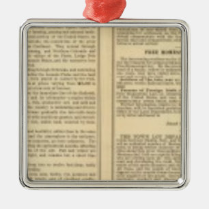 Union and Central Pacific Railroad Lines Metal Tree Decoration