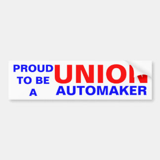 UNION AUTOMAKER BUMPER STICKER