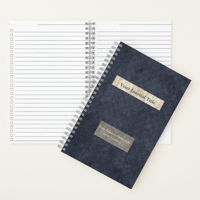 Union Blue, Ivory and Grey - Personalised Notebook (Inside)