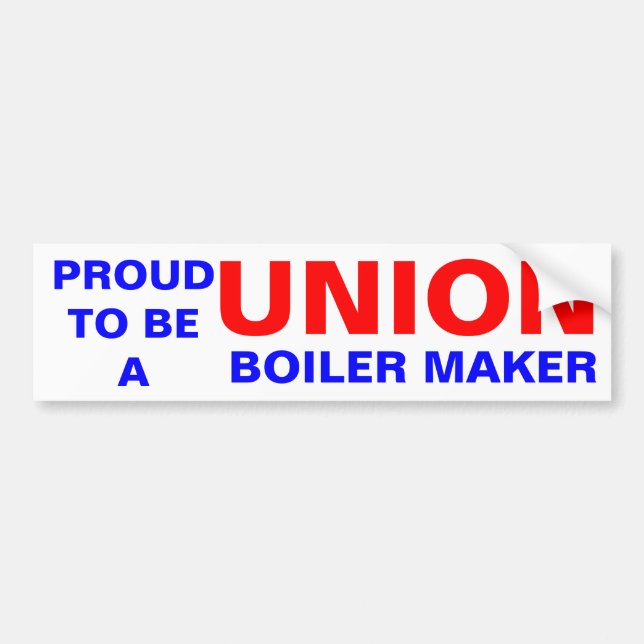 UNION BOILER MAKER BUMPER STICKER (Front)