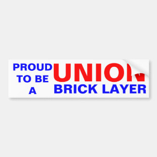 UNION BRICK LAYER BUMPER STICKER