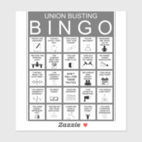 Union Busting Bingo Sticker