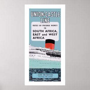Union Castle Line Illustration Poster