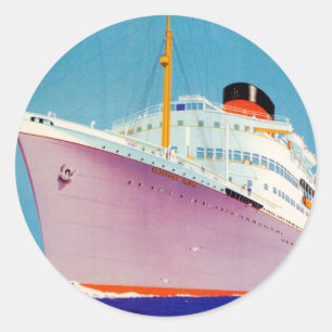 Union Castle ~ The Big Ship Way Classic Round Sticker