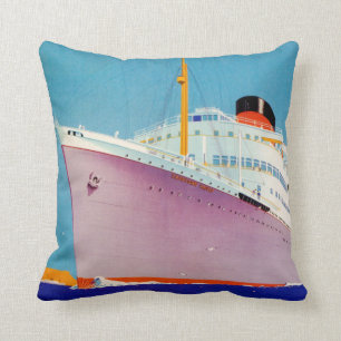 Union Castle ~ The Big Ship Way Cushion