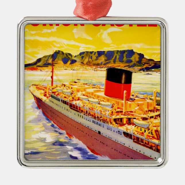 Union Castle to South Africa Metal Tree Decoration (Front)