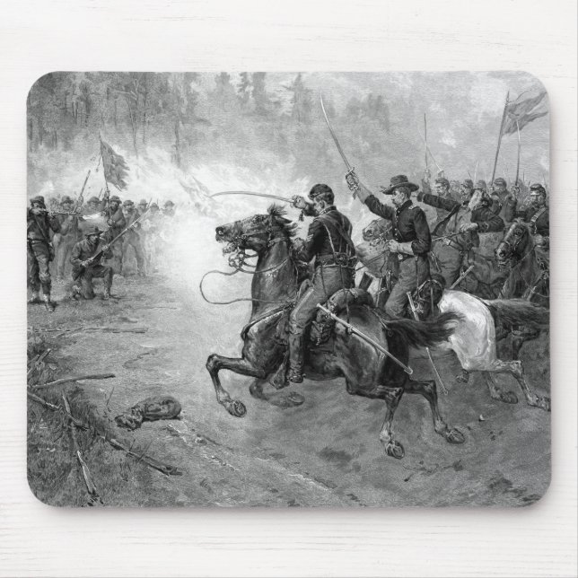 Union Cavalry Charge -- Civil War Mouse Mat (Front)