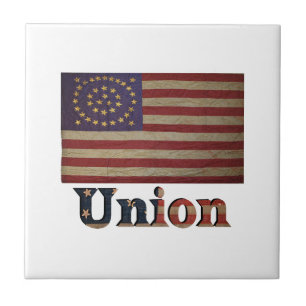 Union Civil War Flag ✨ Vintage Historical Tile