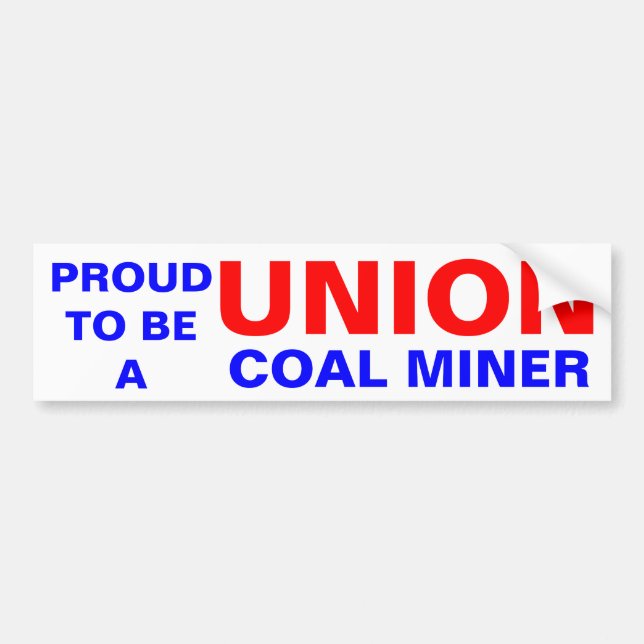 UNION COAL MINER BUMPER STICKER (Front)