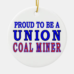 UNION COAL MINER CERAMIC TREE DECORATION