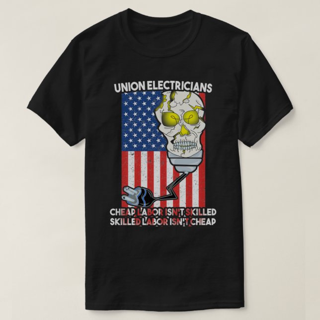union electrician s Gift for Electrical Workers  T-Shirt (Design Front)